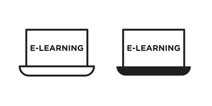 E learning icons logo design, Pictogram Icons