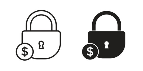 Fixed price icons logo design, Pictogram Icons