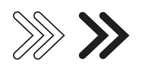 Obraz premium Forward icons logo design, Pictogram Icons