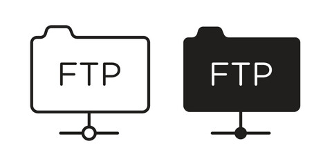 Fototapeta premium FTP icons logo design, Pictogram Icons