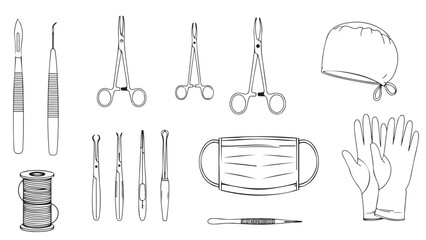 Surgical Instrument Line Art for Procedure Costing and Operating Room Financial Planning