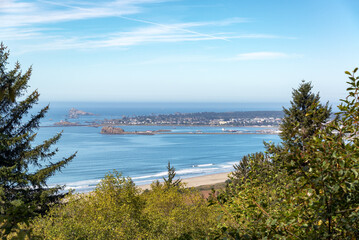 Coastal Town of Crescent City Surrounded by Trees in Northern California
