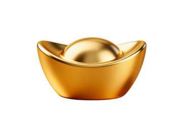 Golden Chinese Ingot Symbol of Wealth and Prosperity