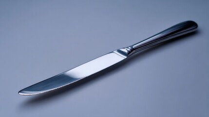 Elegant laura classic table knife on minimalist background for culinary design