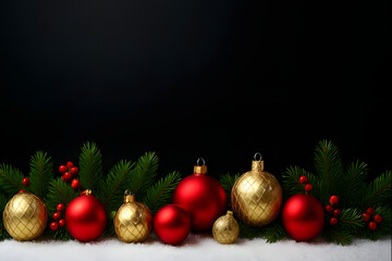 _Christmas_border_with_green_pine_branche