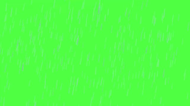 heavy rain on green screen