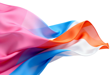 Transgender Pride Flag Fluttering in Wind