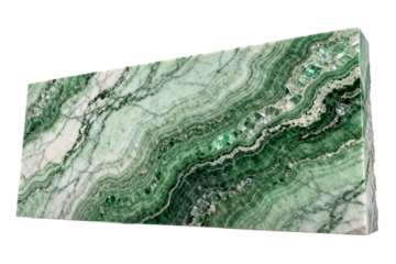 Green Agate Stone with Wavy Patterns