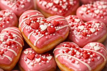 Delicious Heart-Shaped Doughnuts Perfect for Sweet Romantic Moments