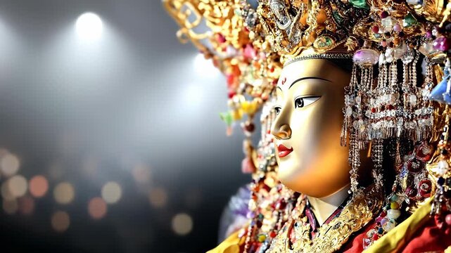 Goddess Mazu myth: chinese deity, maritime protector, ocean guardian, sailor patron, divine spirit, cultural legend, coastal belief, temple symbol, folk tradition, sacred figure, spiritual guide,