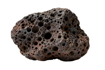 Volcanic Rock Specimen with Pores and Textures