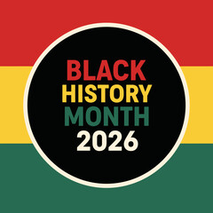 Celebrate Black History Month 2026 with Colorful Graphic Design