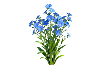 Obraz premium Bouquet of Blue Forget-Me-Not Flowers