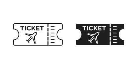 Obraz premium Ticket icon simple vectors in black, suitable for projects