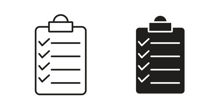 Todo list icon simple vectors in black, suitable for projects