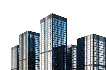 Obraz premium Modern High-rise Commercial Buildings Complex