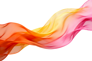 Colorful Flowing Fabric: Vibrant Silk Ribbon in Motion