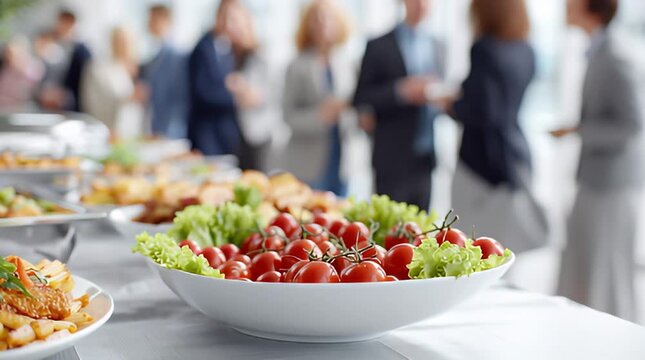 Business-Catering mit Buffet &ndash; frisches Essen bei Firmenveranstaltung