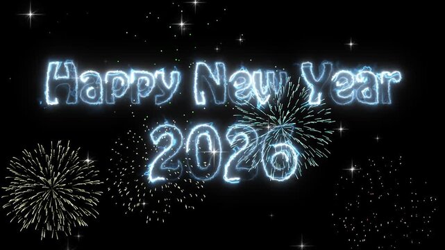 2026 Luxury Gold Background with Shining Line Effects. Happy New Year 2026 Celebration Gold Sparkle Animation. Happy New Year 2026 Gold Greeting with bukeh Light Trails.