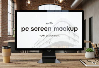 Pc screen or monitor mockup