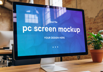 Pc screen or monitor mockup