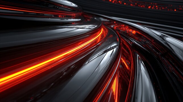 Intense High-Power Data Flow in Fiber Optic Data Highway Visualization. Ultra-Fast Digital Information Transfer, Dynamic Glowing Streams, and Futuristic Networking Infrastructure. - Powered by Adobe