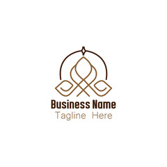 Elegant Abstract Symmetrical Line Art Logo