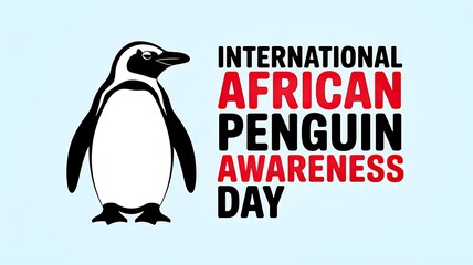Obraz premium International african penguin awareness day illustration 