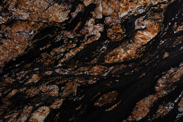 Natural Black Magma granite background, texture for stylish interior.