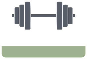 Minimalist Grey Dumbbell Icon Representing Fitness Strength Training and Healthy Lifestyle Graphic