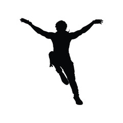 Dance step balck silhouette on white background Vol 02
