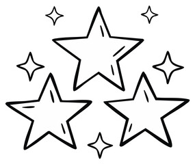 Obraz premium Hand Drawn Starburst Collection for Celebration and Achievement