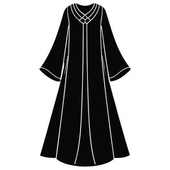 Women dress icon. Black dress icons set. Female fashion concept. Vector illustration.