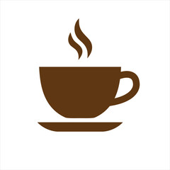 coffee cup icon logo, logo design elements, bold lines, memorable, simple logo, graphic elements.