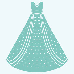 girls strappy dress flat sketch vector illustration a line summer beach dress, sundress technical cad drawing template