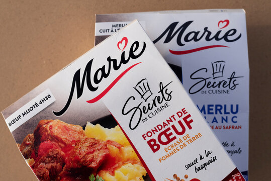 Plats cuisin&eacute;s individuels de la marque Marie, France	