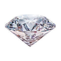 Large Diamond Gemstone Close Up on transparent background