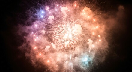 Fototapeta premium Artistic Color Smoke Firework Burst