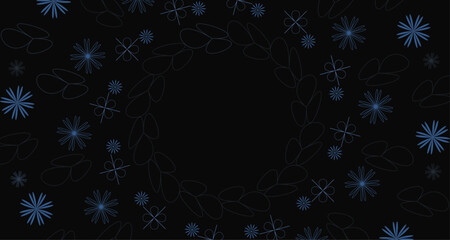 blue christmas background with snowflakes