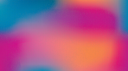 Vector illustration of soft colorful gradient background with smooth color transitions with trendy retro grain texture