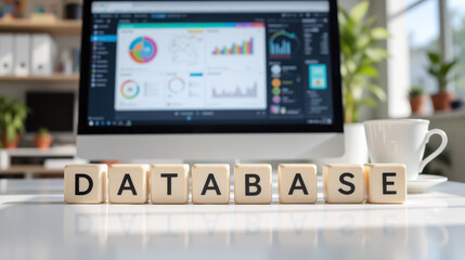 Database management system organizes digital information flow for enterprise data analytics and cloud storage technology solutions used in business intelligence and reporting