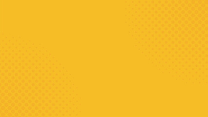 Fototapeta premium Bright yellow abstract background with halftone dots pattern, modern minimal illustration for posters, banners, presentations, web design, advertising layouts, pop art style texture backdrop