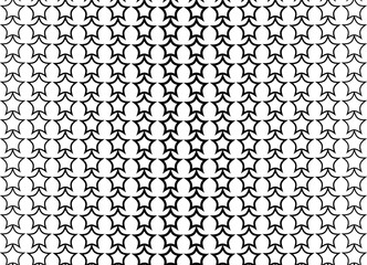 Naklejka premium Vector background of black contour stars on a white background. Design element. Modern vector pattern for packaging, cover, advertising, poster. Shine. Holiday, gifts. Textile.