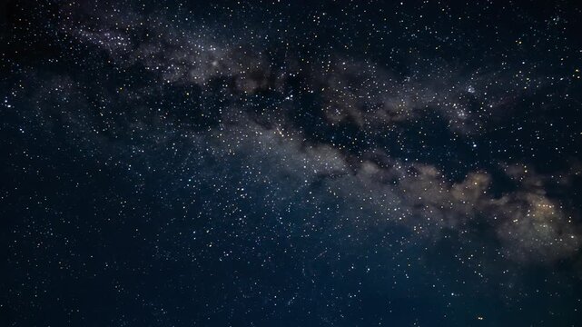 Stunning Night Sky with Bright Stars and Milky Way Galaxy Captured in High Resolution