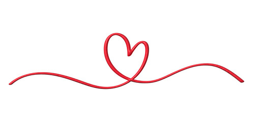 3D heart  line isolated 