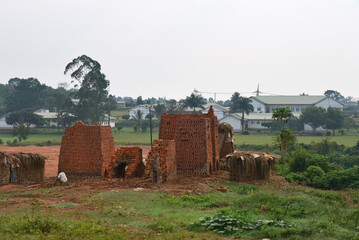 Kampala, Uganda. Brick production
