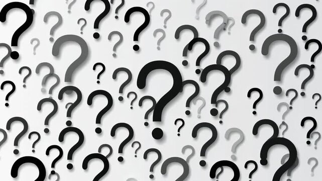 Creative abstract background with question marks symbolizing confusion and inquiry
