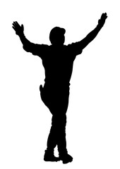 野球選手のシルエット