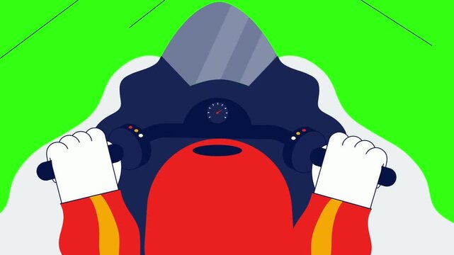 High speed motorcycle riding animation 
