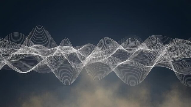 Stunning abstract wave pattern design showcasing sound waves in a dark background for creative projects